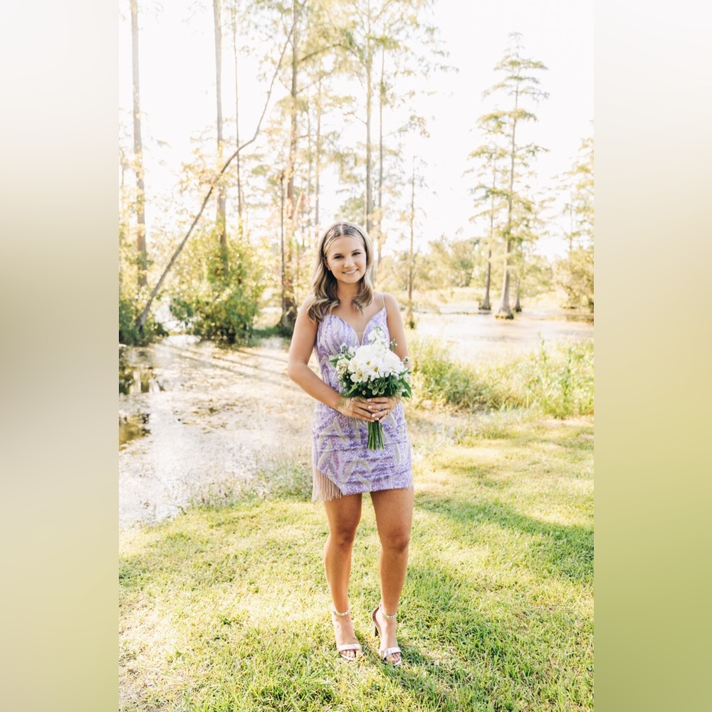 Christina Wu Purple Homecoming Dress